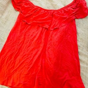 NWT Old Navy Coral Off-Shoulder Top
